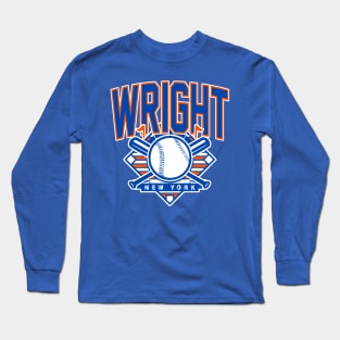 Vintage New York Baseball Wright Long Sleeve T-Shirt